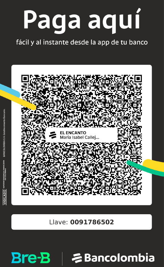 Código QR Bancolombia para pago de reserva Finca El Encanto